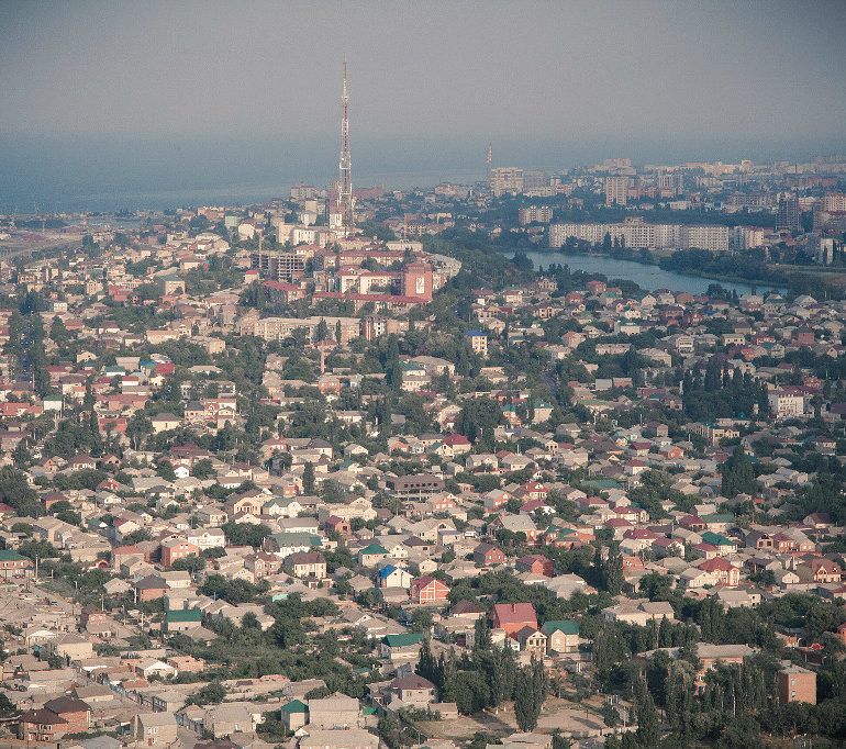 Фото Махачкала с воздушного шара